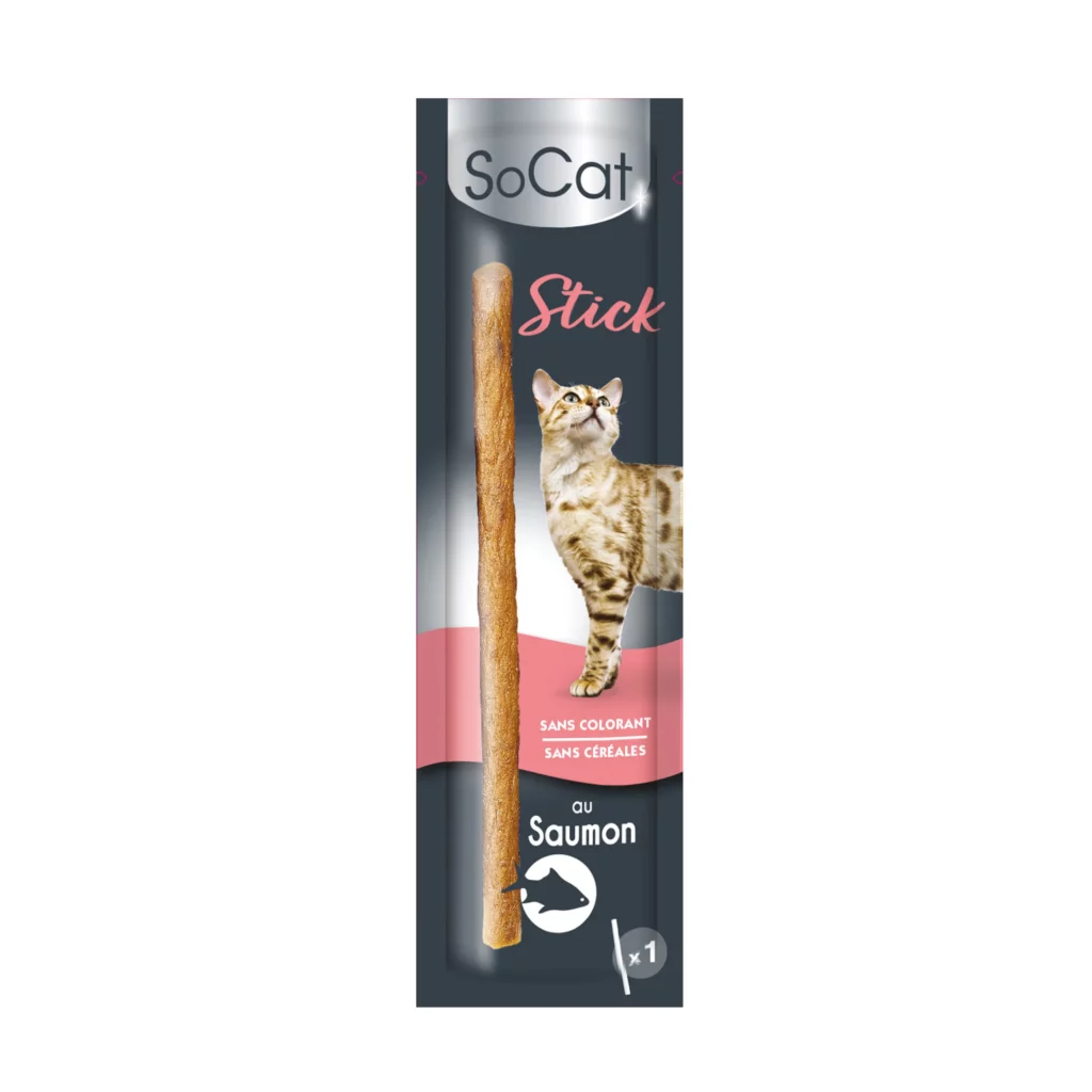 Stick individuel grain free au saumon x1 pour chat SoCat Stick