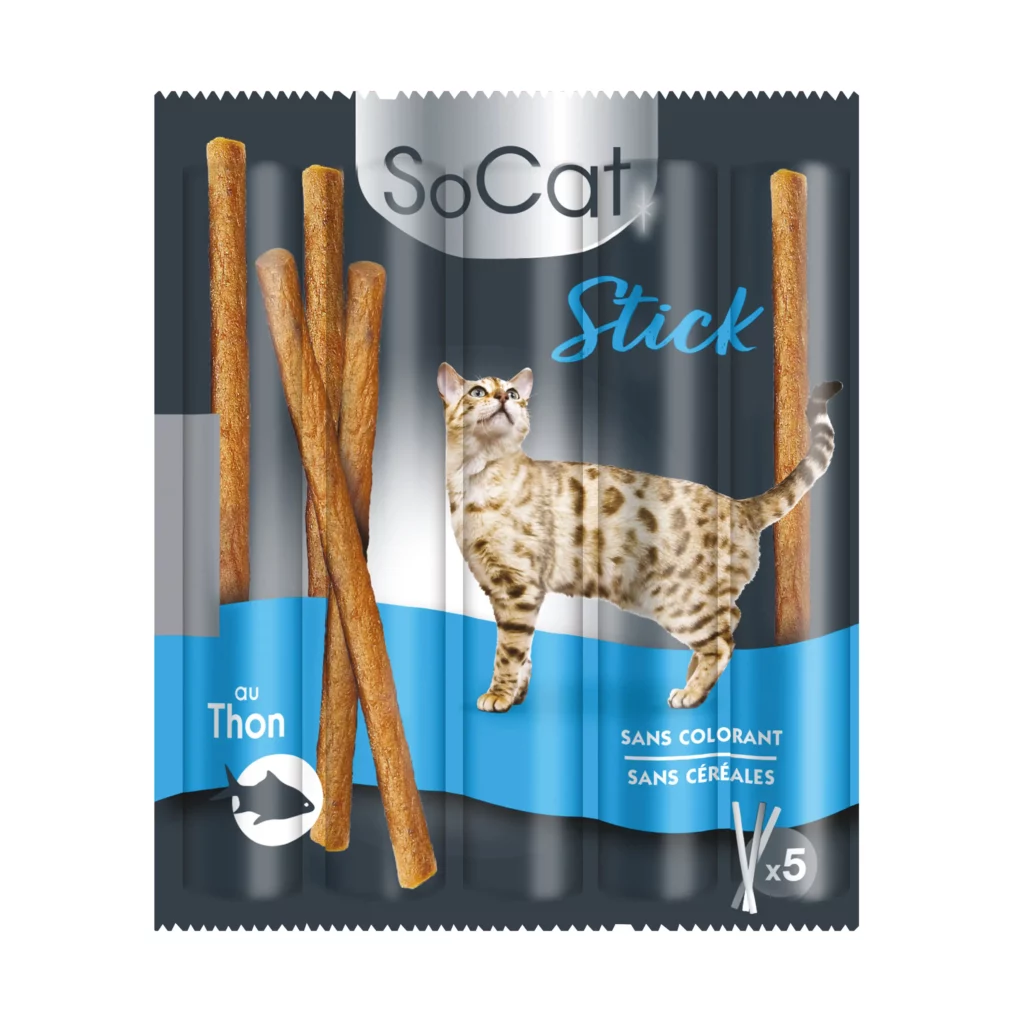 Stick friandise grain free au thon pour chat SoCat Stick