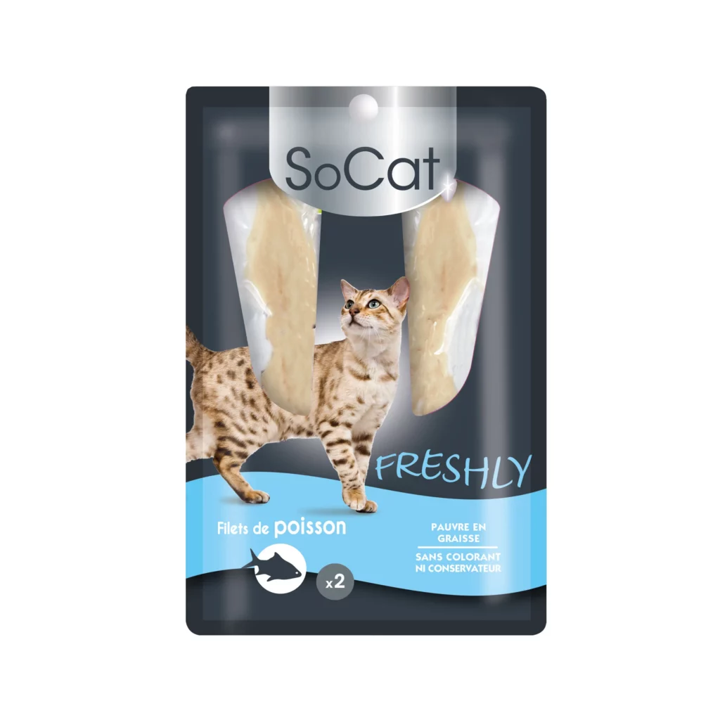 Sachet de filets de bonite naturels pour chat SoCat Freshly
