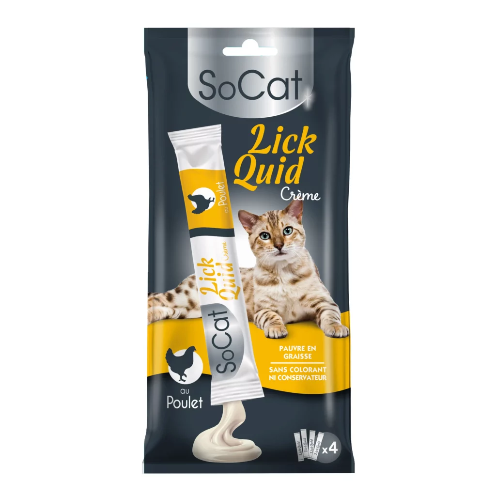 friandise liquide au poulet SoCat Lick Quid pour chat
