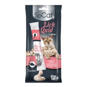 Friandise liquide au saumon SoCat Lick Quid pour chat