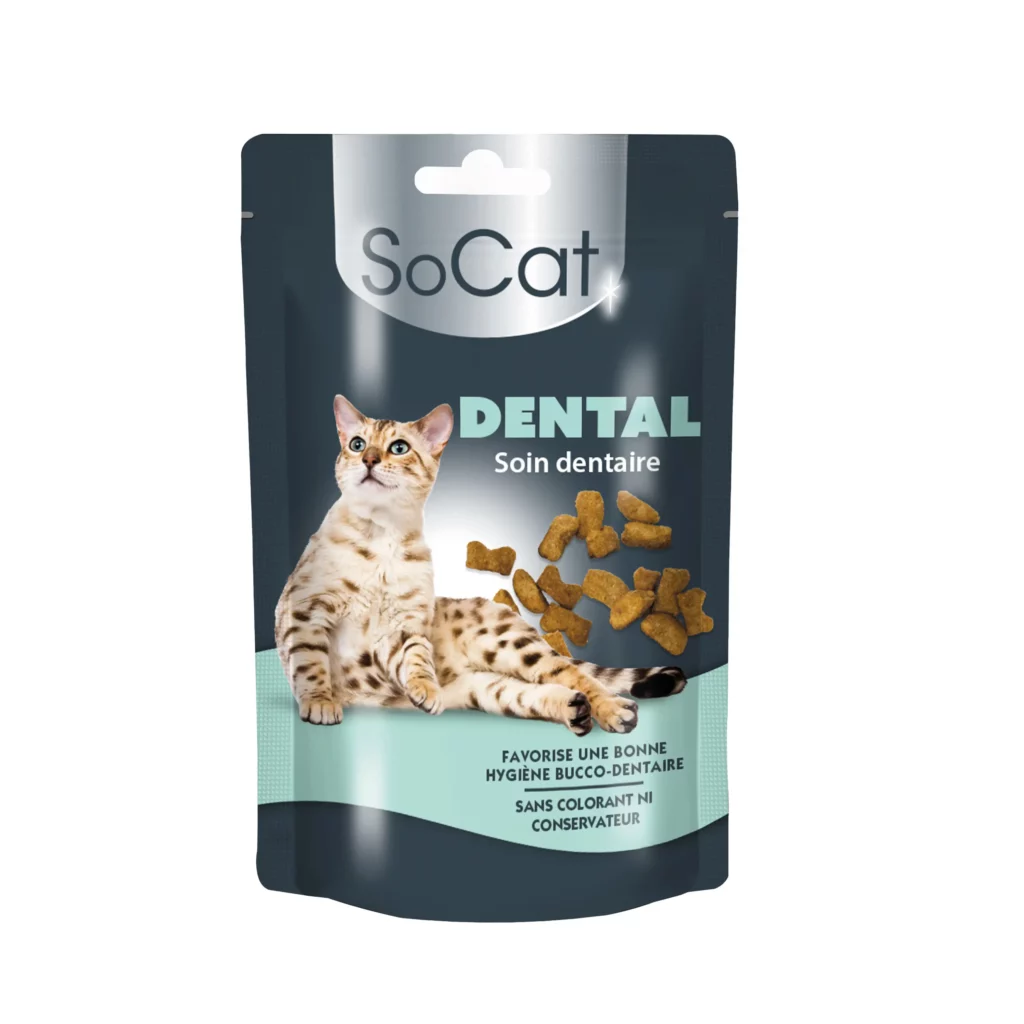 Friandises dentaires en forme de dent pour chat SoCat Dental