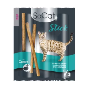 Stick friandise grain free au canard pour chat SoCat Stick