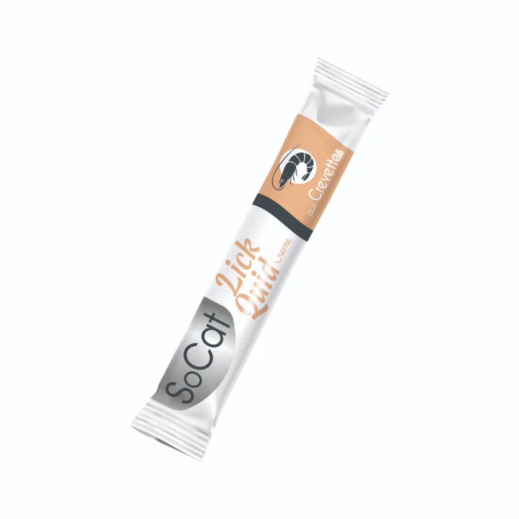 Dosette unitaire friandise liquide aux crevettes pour chat SoCat Lick Quid