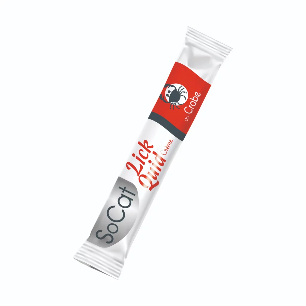 Dosette unitaire friandise liquide au crabe pour chat SoCat Lick Quid